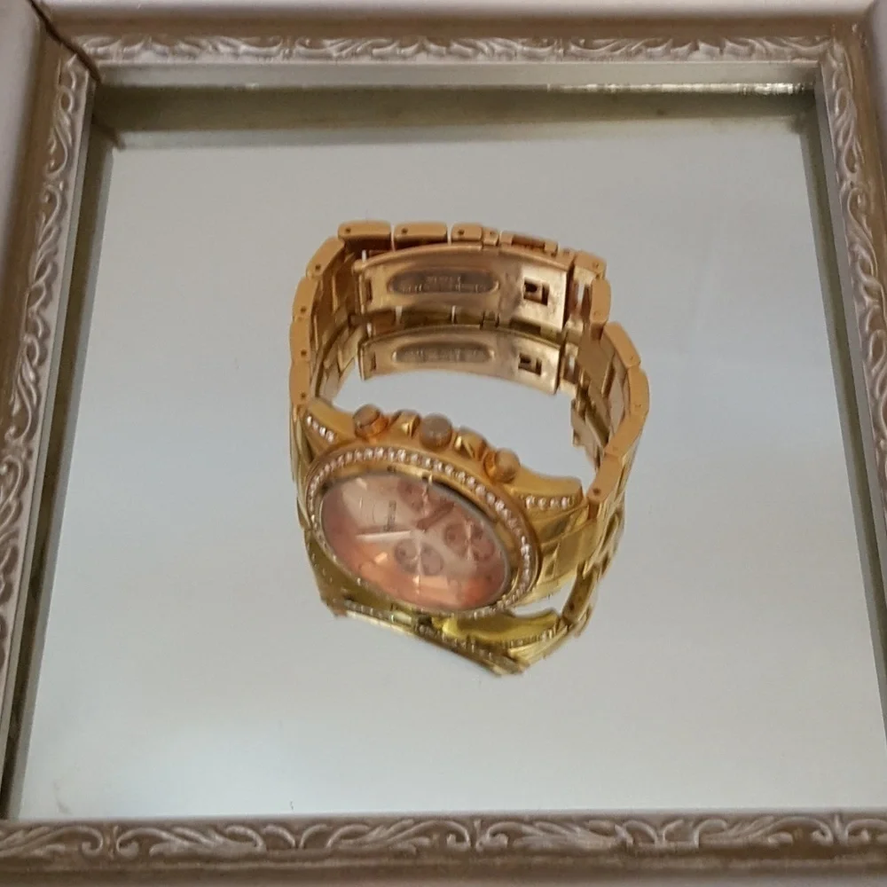 Macy's Gold Watch‎ - Rose Gold & Crystals